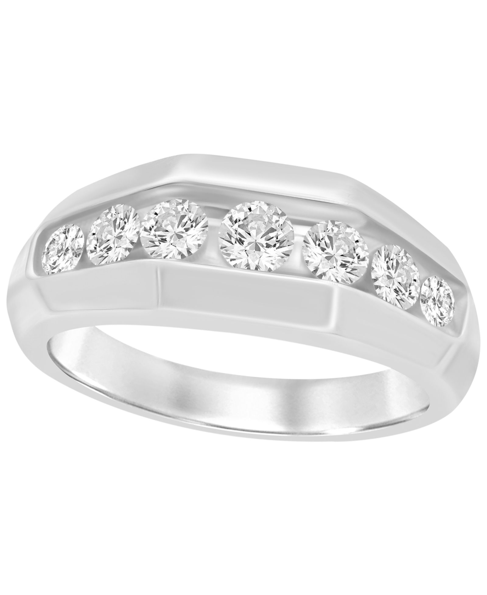 Macy's Men's Lab Grown Diamond (1 ct. t.w.) Ring in Sterling Silver