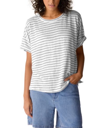 Eileen Fisher Women's Short-Sleeve Crewneck Top