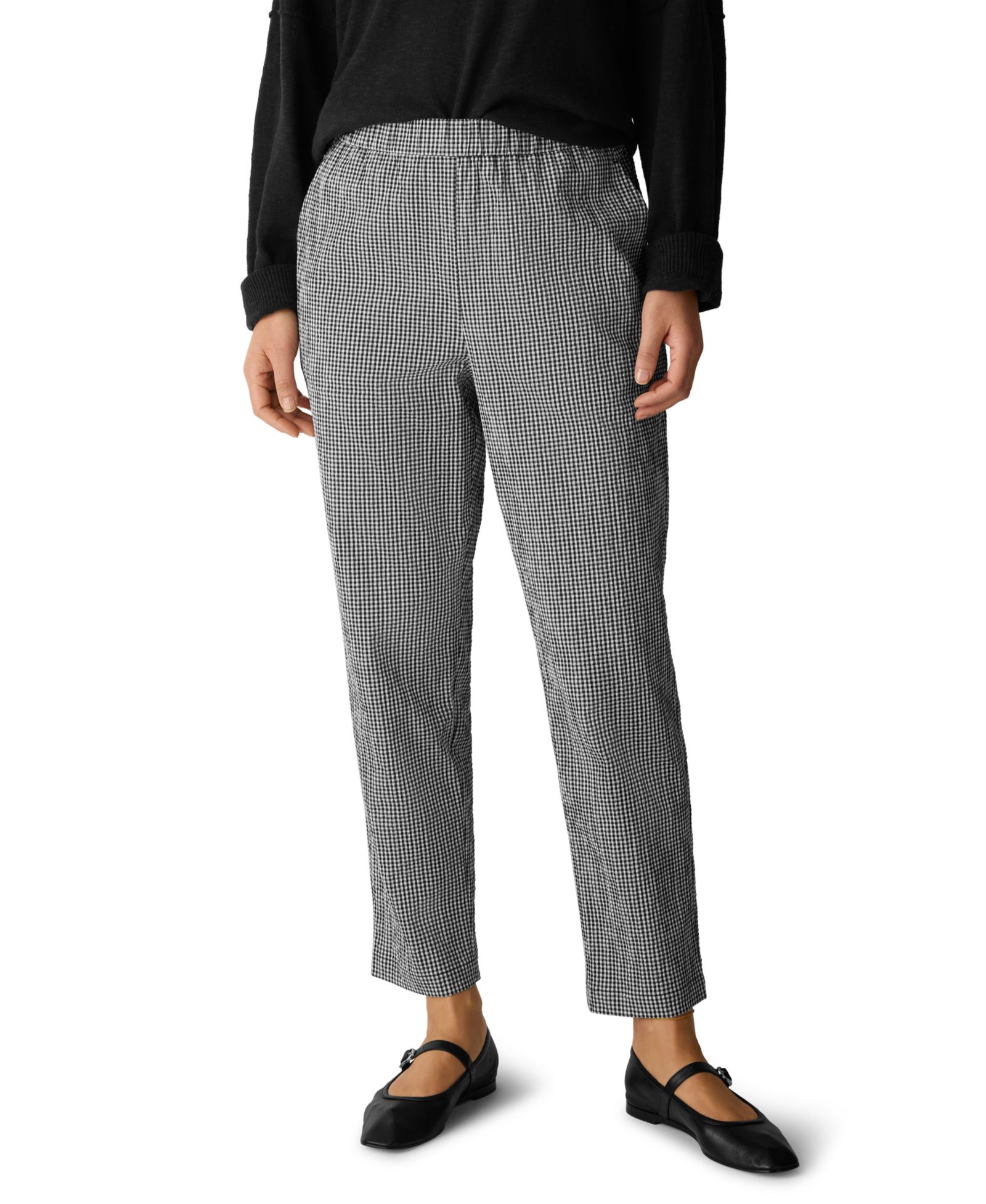 Женские брюки Eileen Fisher High-Waist Tapered-Ankle
