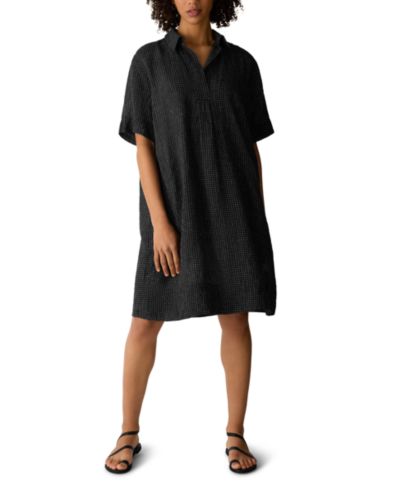 Eileen Fisher Women's Short-Sleeve Collared Dress