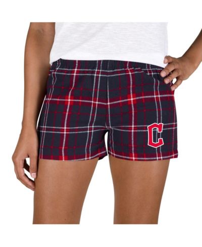 Женские шорты Concepts Sport Cleveland Guardians Ultimate Flannel Navy/Red