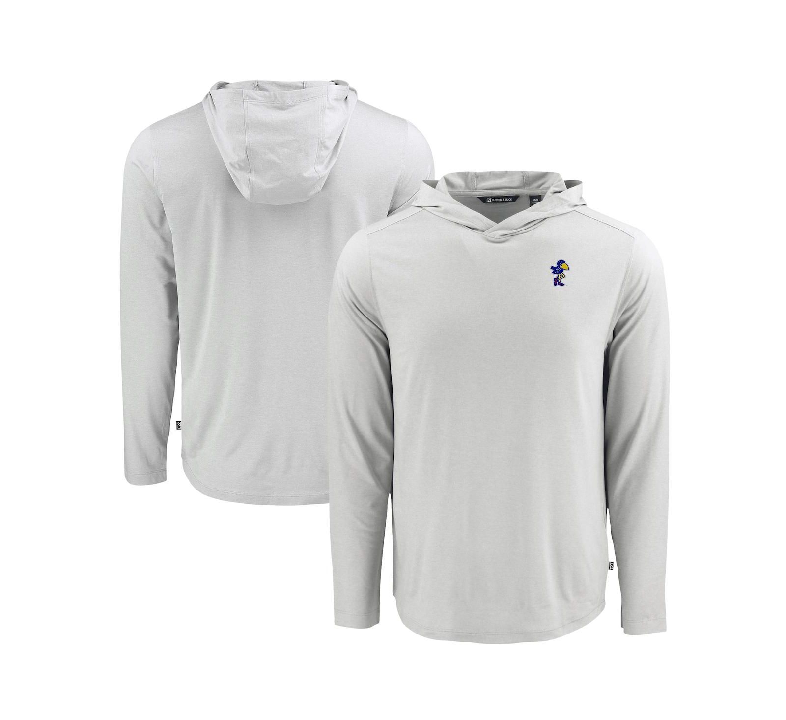 Cutter & Buck Men's Gray Clemson Tigers Coastline Epic Comfort Eco Long Sleeve Hoodie