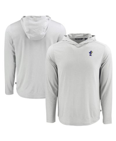 Cutter & Buck Men's Gray Clemson Tigers Coastline Epic Comfort Eco Long Sleeve Hoodie
