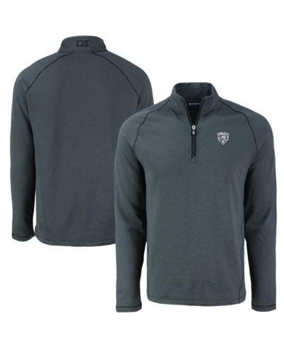 Cutter & Buck Мужская куртка-ветровка Chicago Bears Peshastin Eco Fleece Tri-Blend Raglan Quarter-Zip