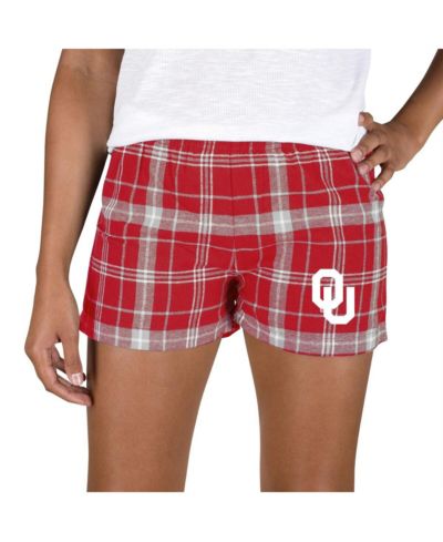 Concepts Sport Женские малиновые/серые шорты из фланели Oklahoma Sooners Ultimate Flannel Shorts