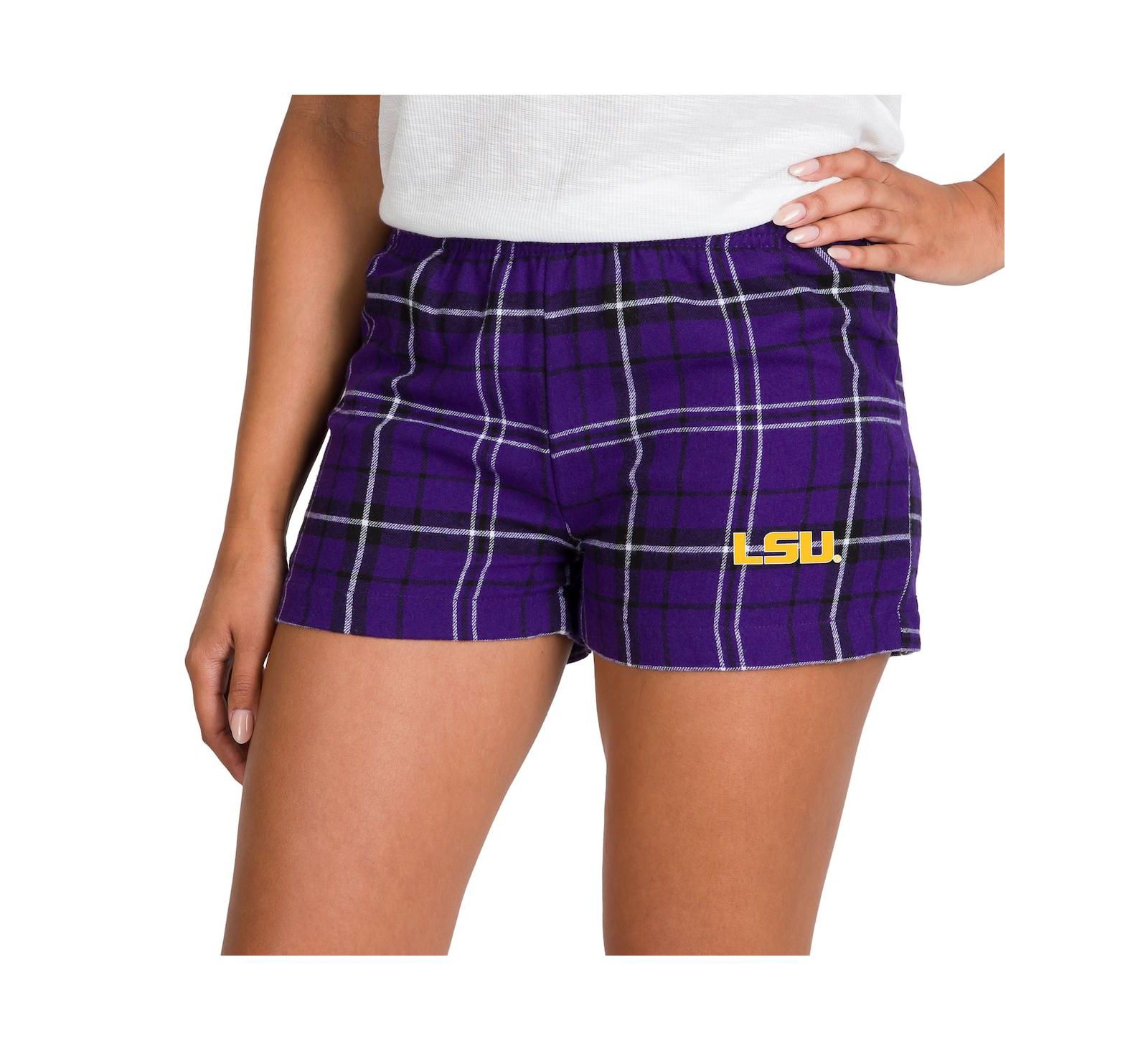 Concepts Sport Women's Purple/Black LSU Tigers Ultimate Flannel Shorts