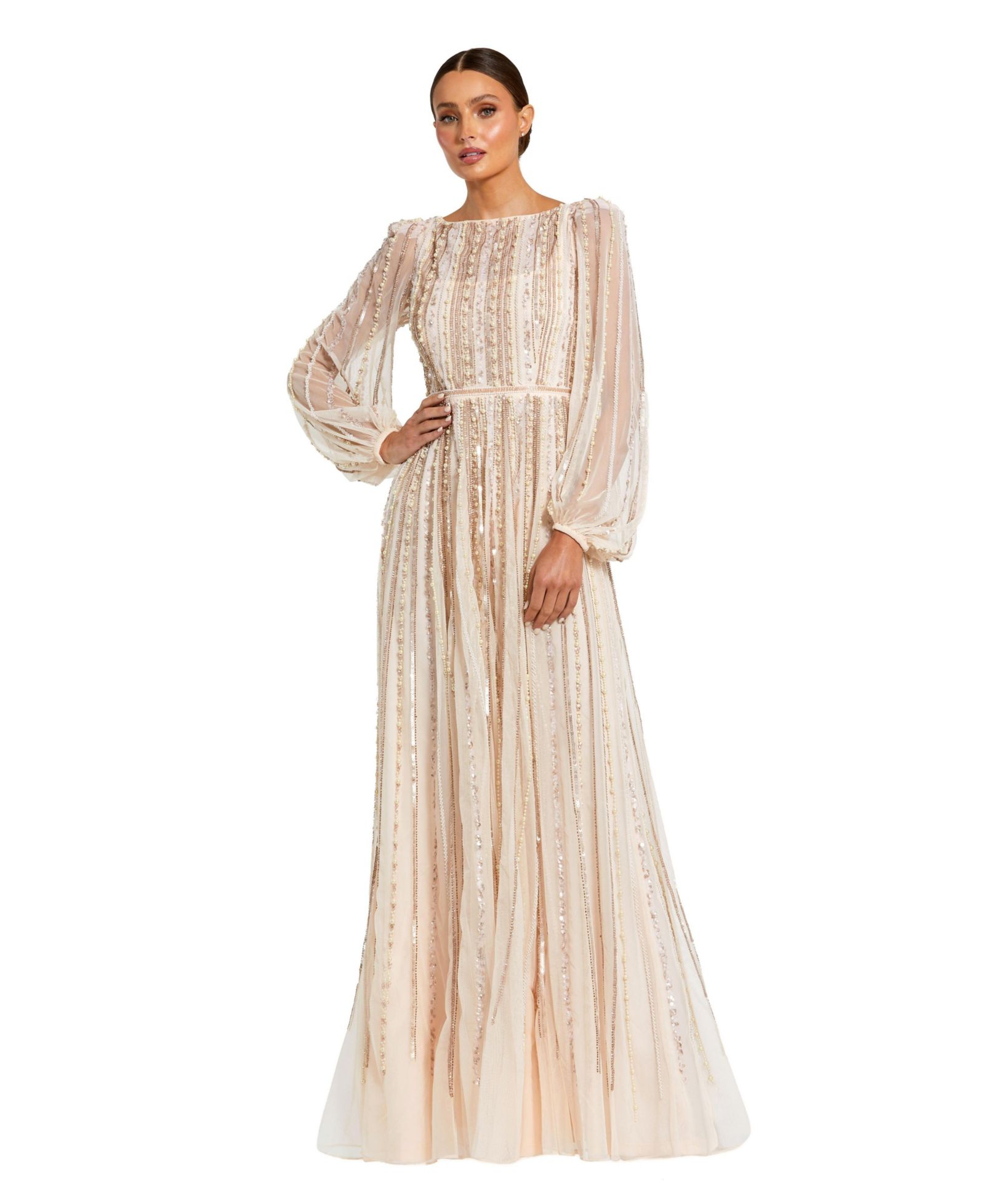 Вечернее платье A-Line с отделкой Mac Duggal, Женское