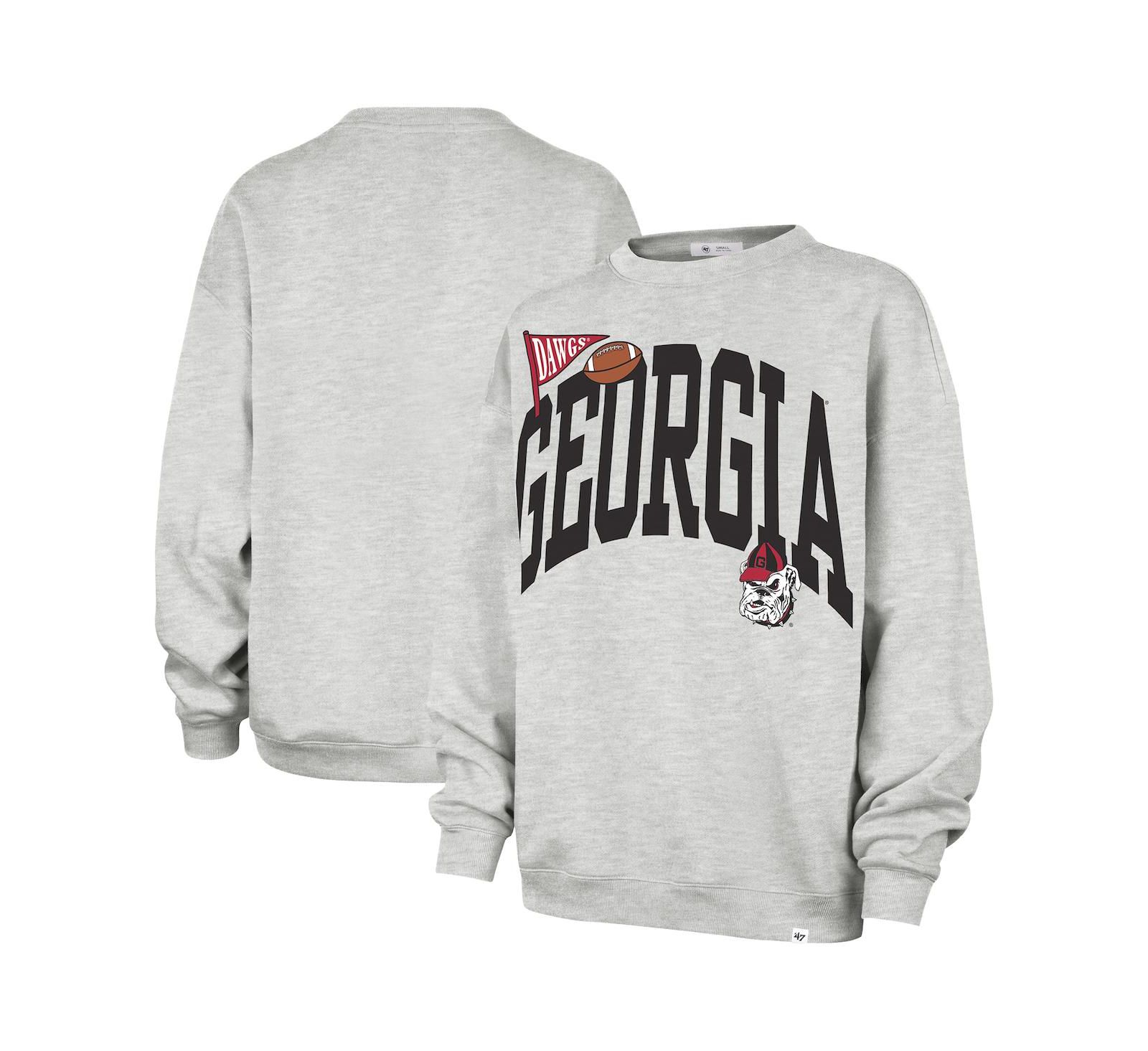 '47 Brand Флисовая толстовка Georgia Bulldogs Icon для женщин, серая
