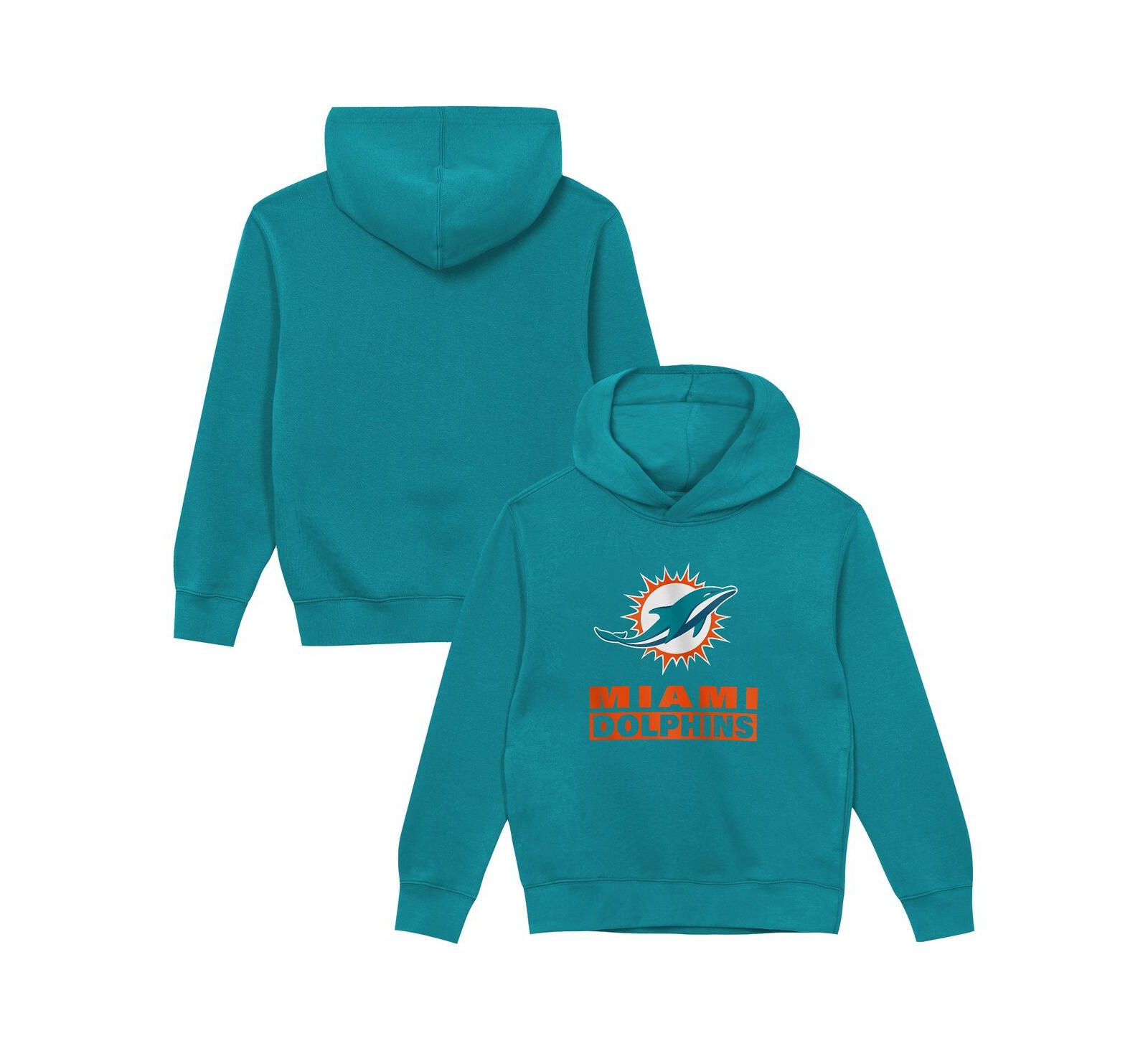 Детское худи Outerstuff Aqua Miami Dolphins Back to Basics