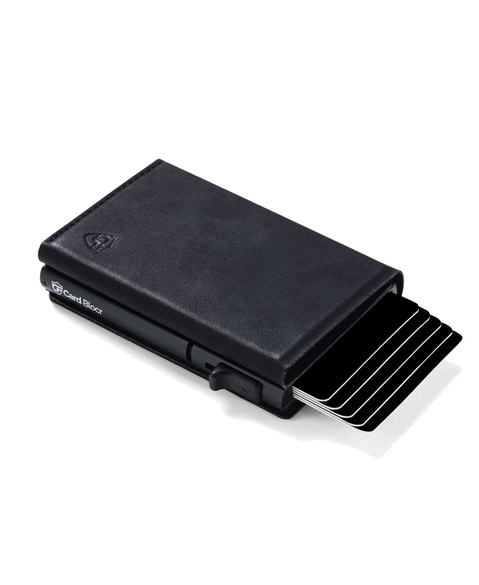 Conceal Plus Men's Card Blocr Slim RFID Blocking Credit Card Wallet Black PU Leather