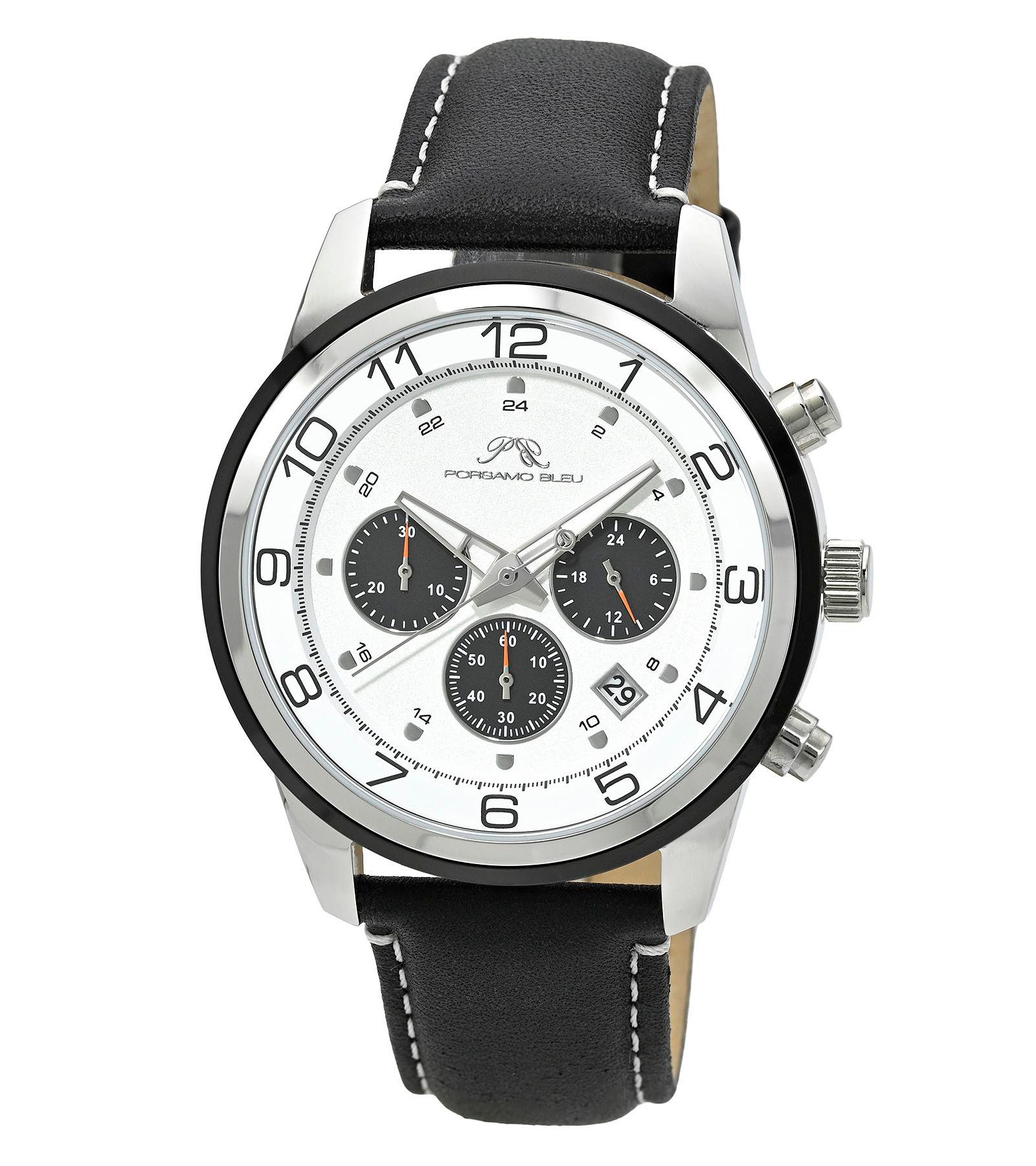 Porsamo Bleu часы Porsamo Bleu Arthur Chronograph с кожаным ремешком 44 mm