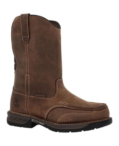 GEORGIA BOOT Men's Athens Pull-On Waterproof Moc-Toe Work Boot