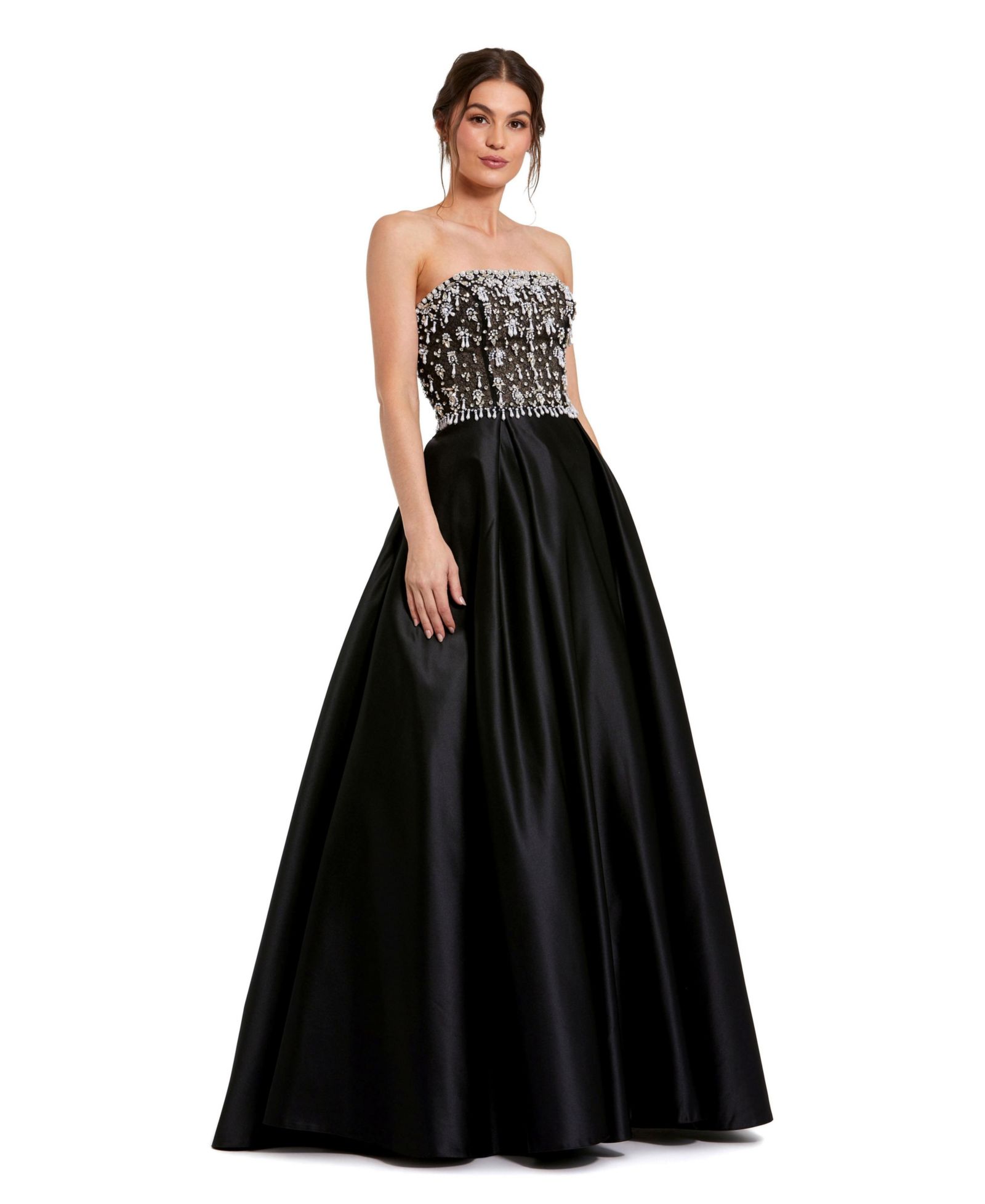 Женское вечернее платье Mac Duggal с отделкой из атласа