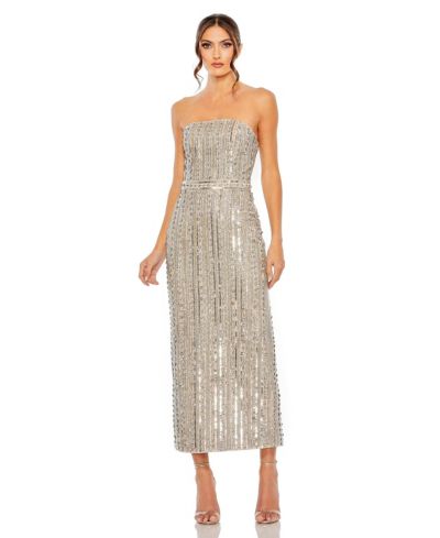 Женское вечернее платье Mac Duggal Embellished Strapless Column