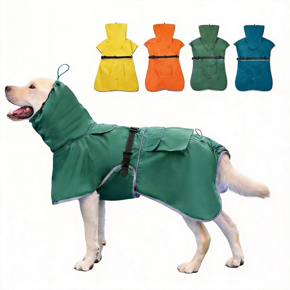 Дождевик ARONKL Adjustable Hooded для собак Medium Large с рефлективными краями