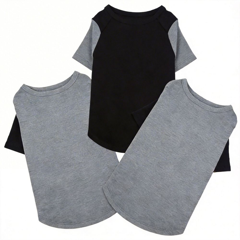 ARONKL 2 Pack Breathable Cotton Spandex Dog T-shirts