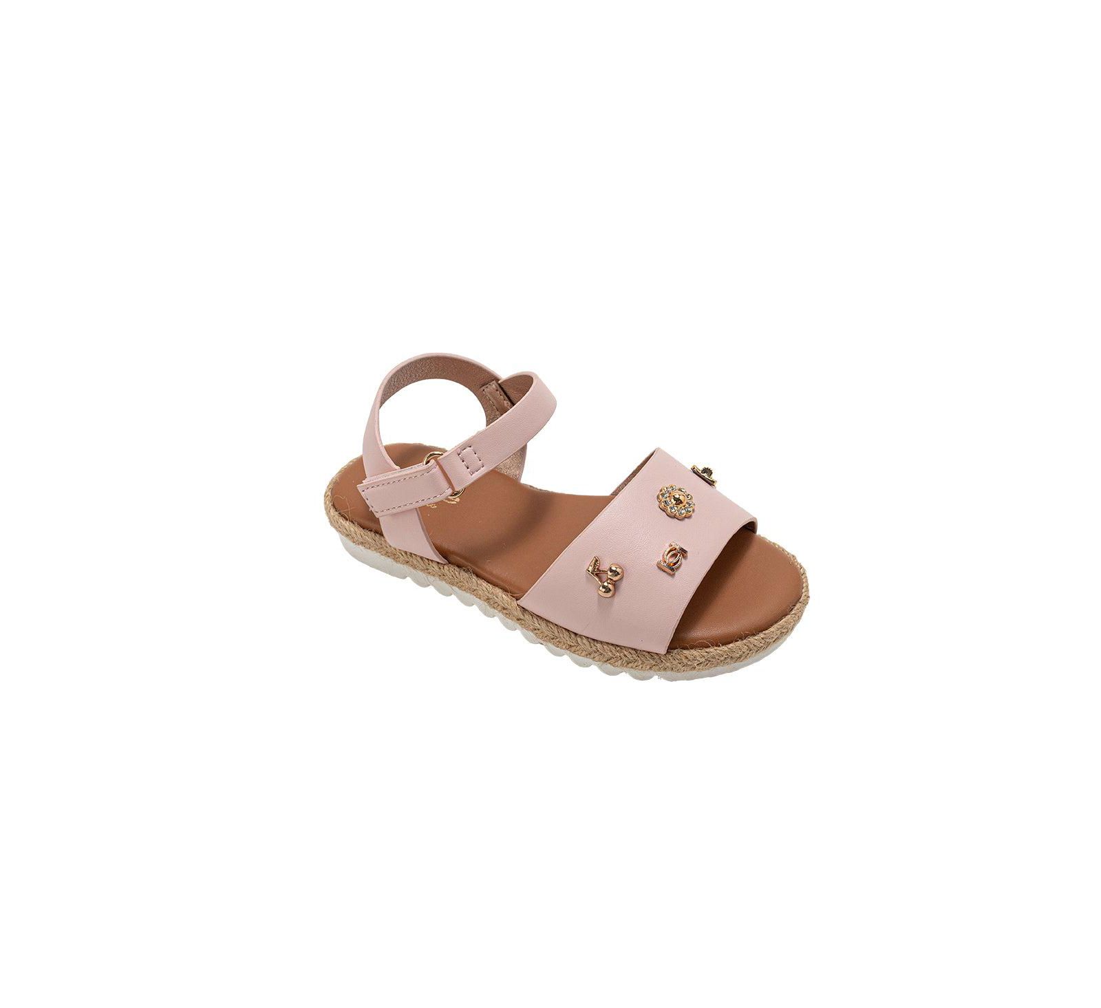 Bebe Girls Girl's  Fashion Sandals - Dressy Shoes with Playful Charm Details