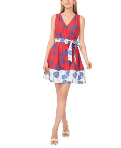 1.STATE Women's Pleated Bodice Sleeveless Dress
