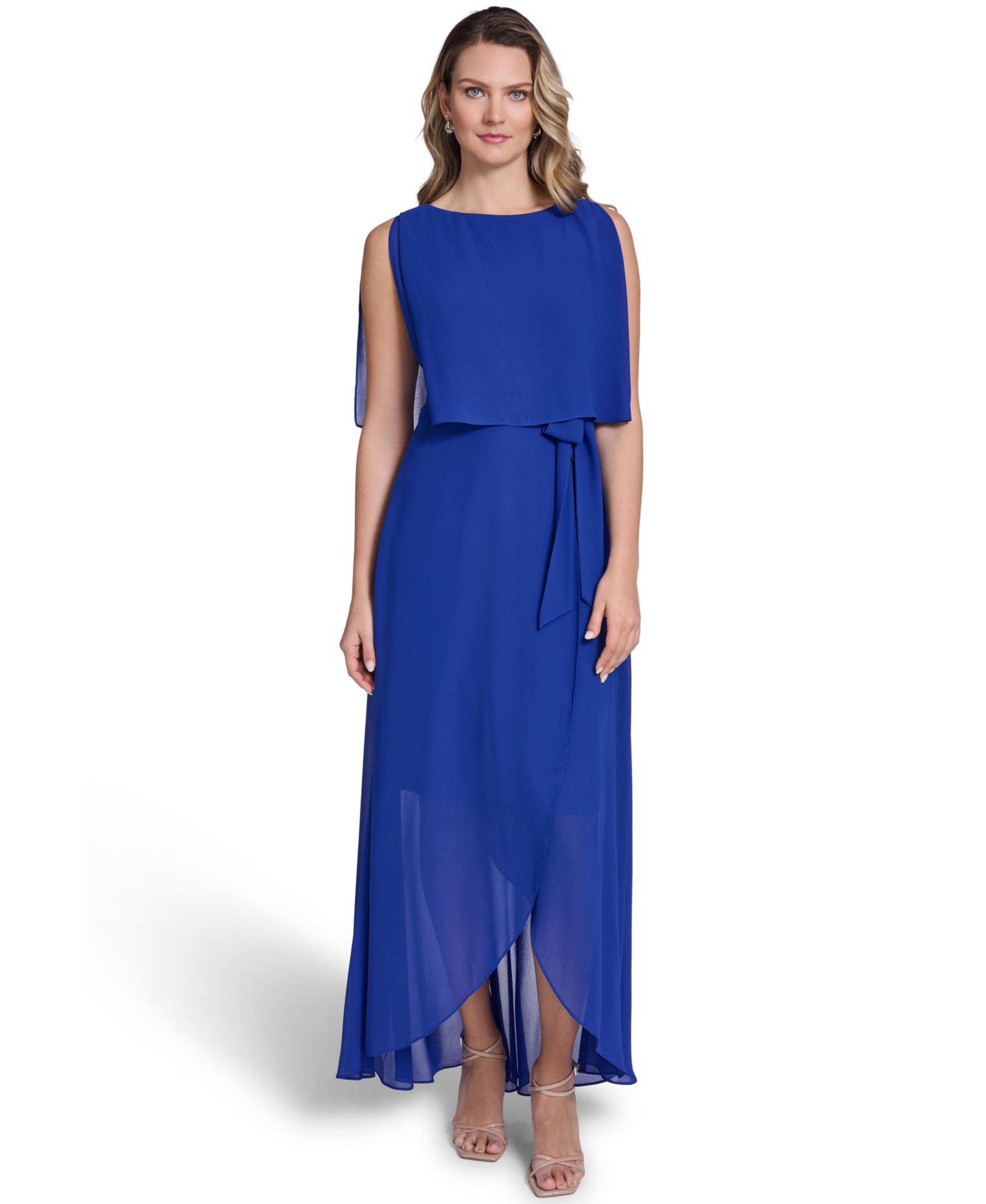 Макси платье Jessica Howard Women's Boat Neck High-Low