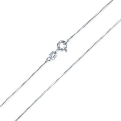 Bling Jewelry Классическая ультратонкая цепочка-боксер 1 мм, позолоченная, из стерлингового серебра .925, 20 дюймов