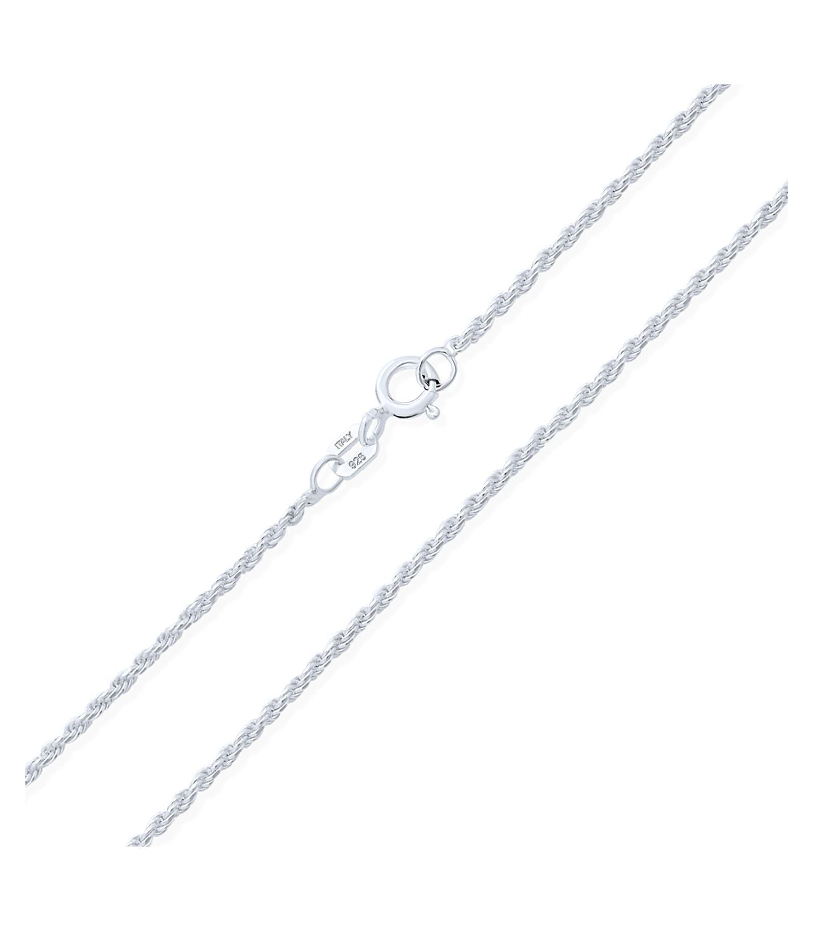 Bling Jewelry Classic Thin 2MM .925 Sterling Silver Strong Rope Chain Necklace