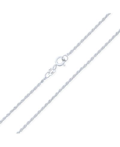 Классическая тонкая серебряная цепь Bling Jewelry 2MM.925 Sterling Silver Strong Rope