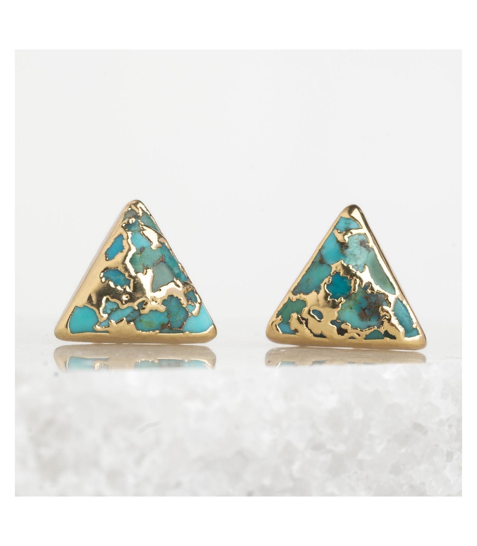 Starfish Project Ellie серьги Triangle Turquoise Studs