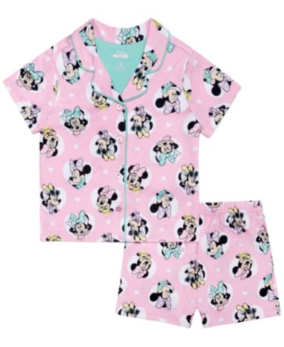Комплект из 2 предметов Minnie Mouse Girls' 2T-4T Notch Collar Top and Shorts