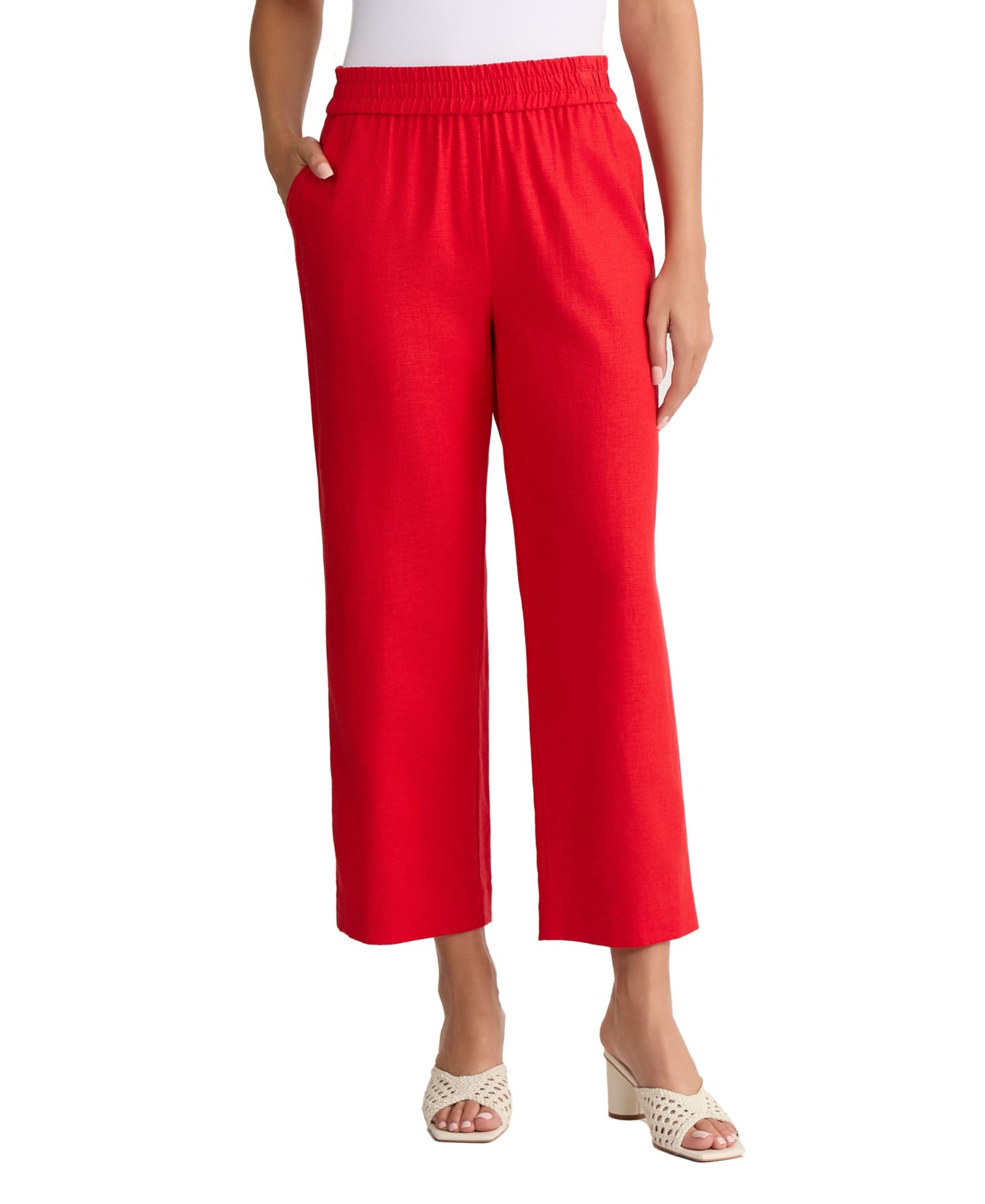 Женские укороченные брюки Jones New York Crinkle Pull-On