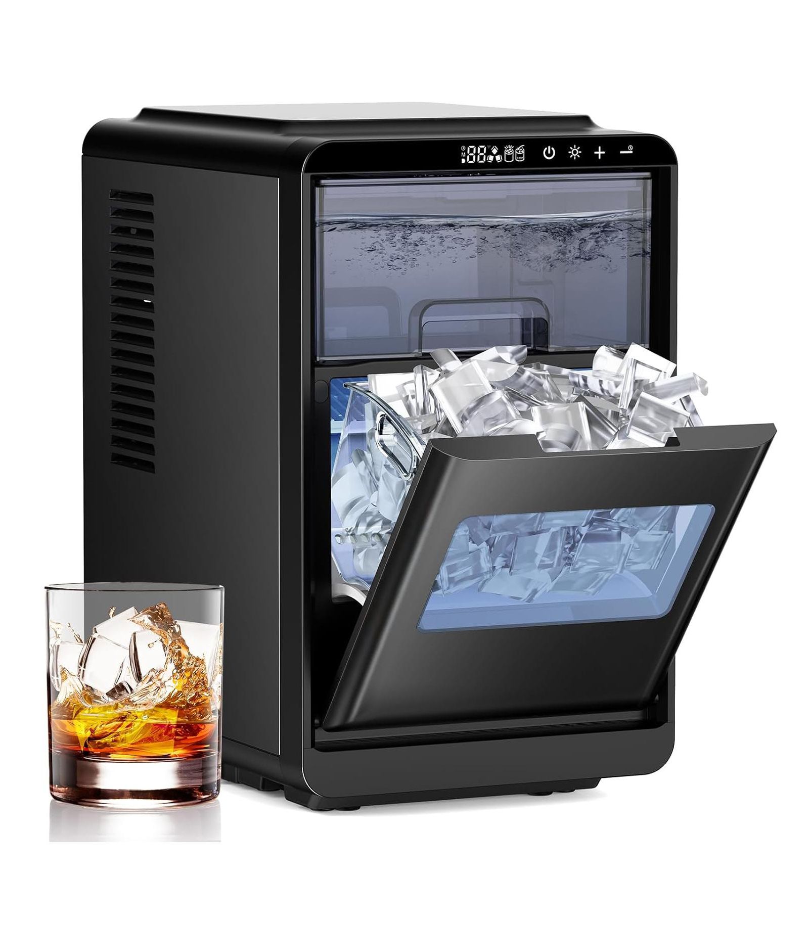 Antarctic Star Countertop Crescent Ice Maker, 26 lbs. Capacity with Detachable Tank