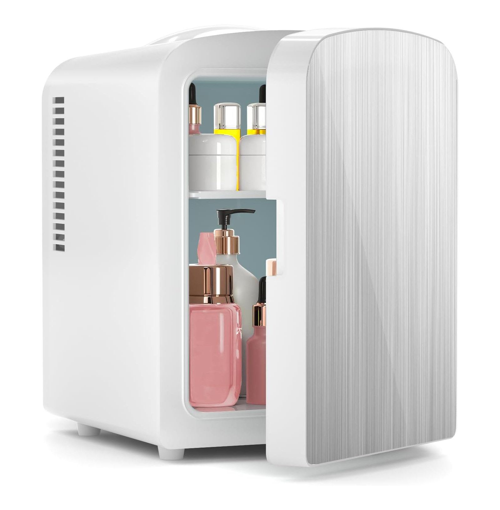 Antarctic Star Brushed Stainless Steel Mini Fridge, 4L Portable Cooler (AC/DC)