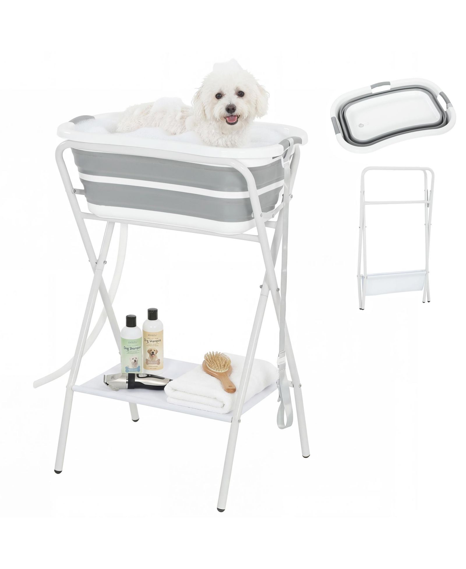 Подставка для мытья собак PawHut Dog Bath Tub Elevated Foldable