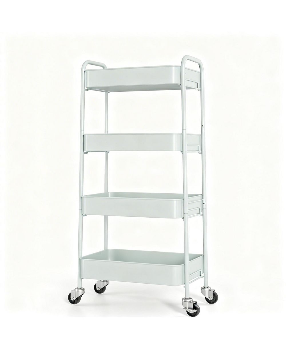 Yigii Metal Rolling Cart with Wheels for Kitchen, Bathroom, & More - Easy Assembly, Durable