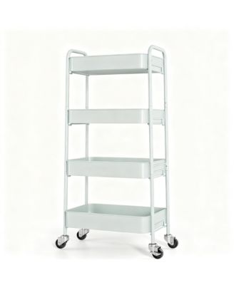 Yigii Metal Rolling Cart with Wheels for Kitchen, Bathroom, & More - Easy Assembly, Durable