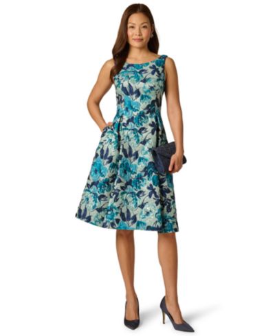 Adrianna Papell Petite Sleeveless Boat Neck Dress