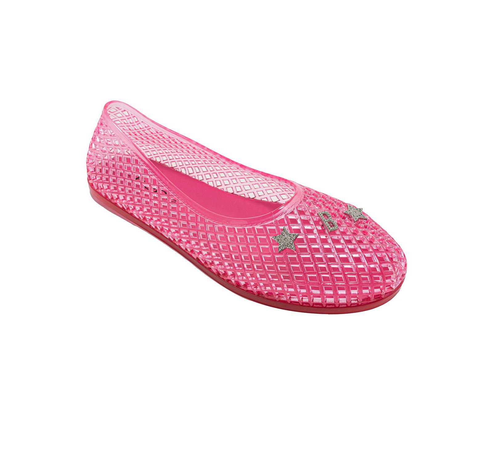 Bebe Women's Jelly Sandals Comfortable Dress Shoes for Women Cute Flat Sandals with Charms
