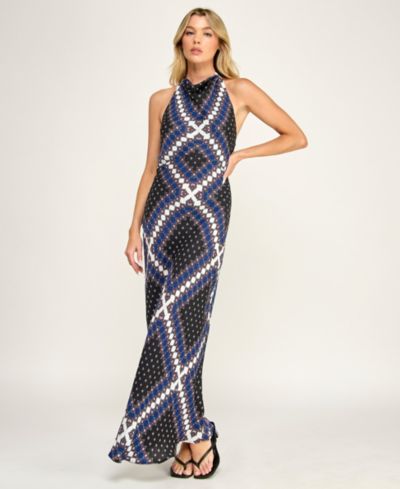 Макси-платье INVITEE Juniors' Printed Halter Neck
