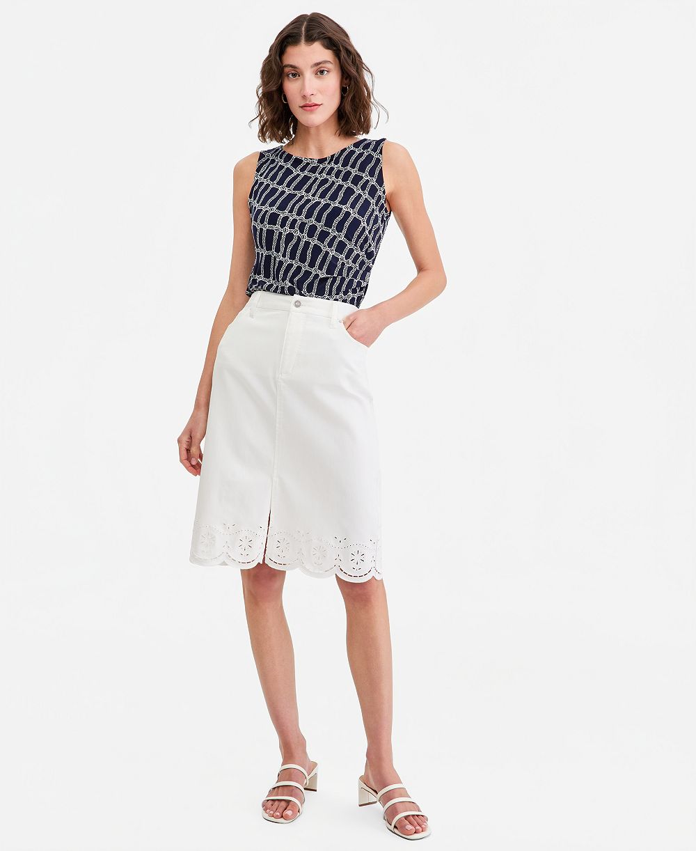 Jones New York Women's Eyelet Embroidered Pencil Skirt