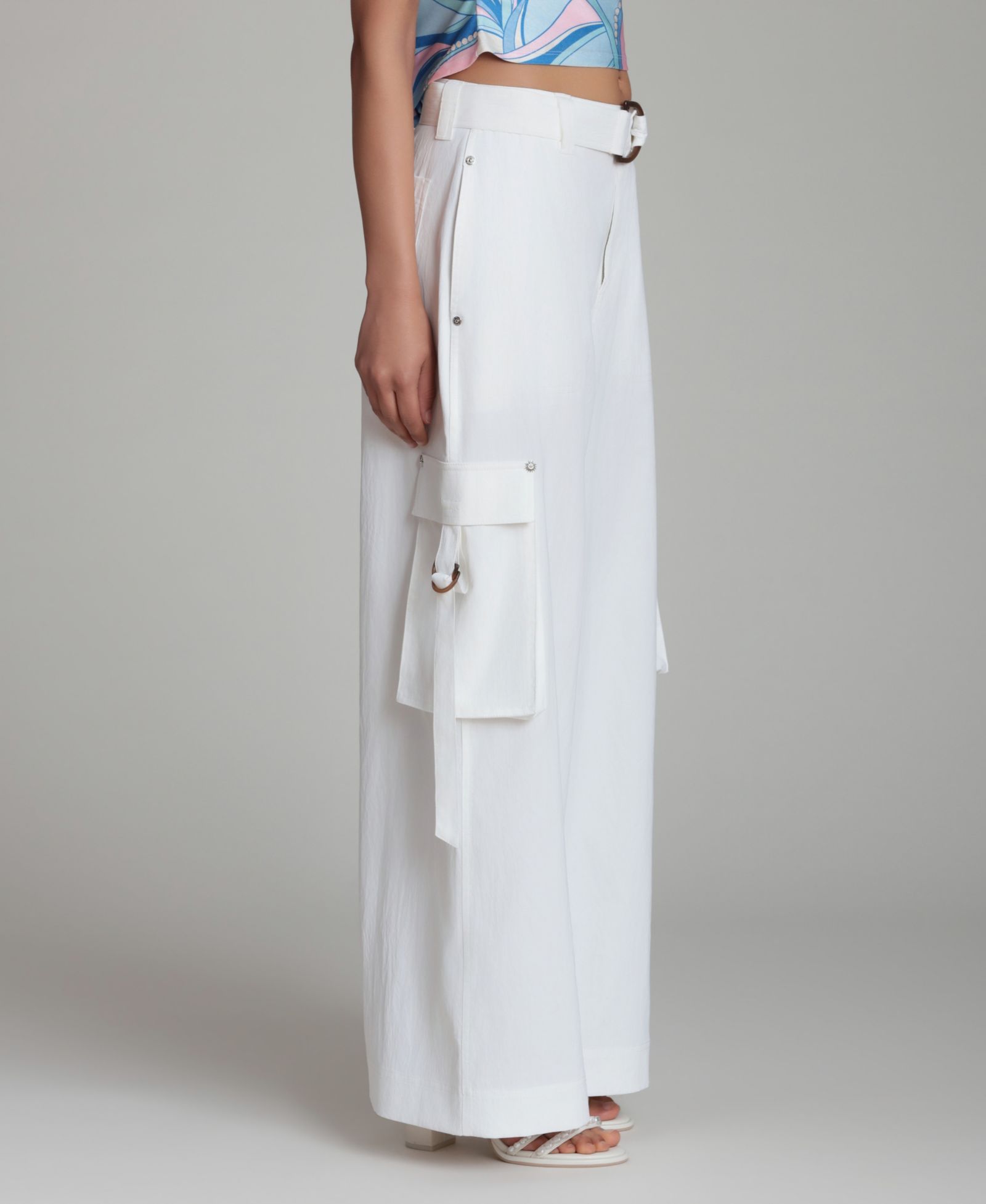 Avec Les Filles Women's Mid-Rise Wide-Leg Pants