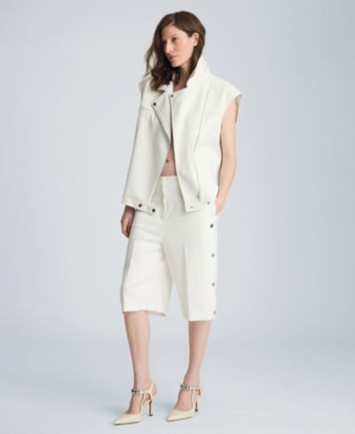 Женский жилет Kenneth Cole Boxy Moto Faux Leather Sleeveless