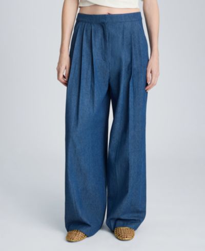 Женские брюки Kenneth Cole High-Rise Triple Pleated Wide-Leg