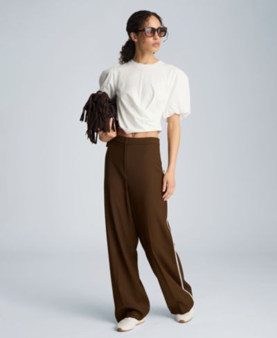 Kenneth Cole Women's High-Rise Side Piping Pants