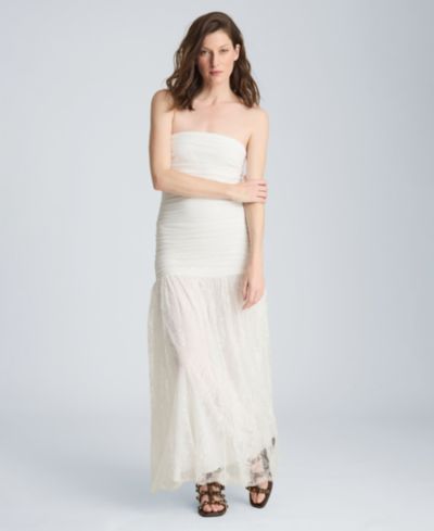 Kenneth Cole Women's Strapless Mesh Maxi Dress