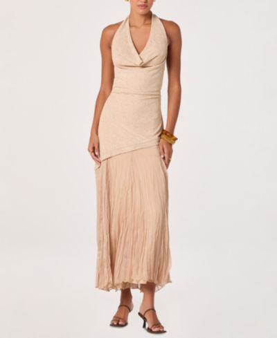 ASTR the Label Women's Halter Neck Asymmetric Dress