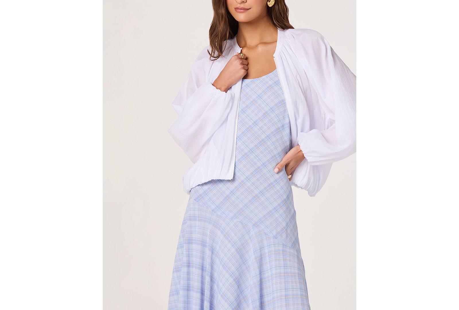 ASTR the Label Женский нейлоновый жакет Blanche Collared