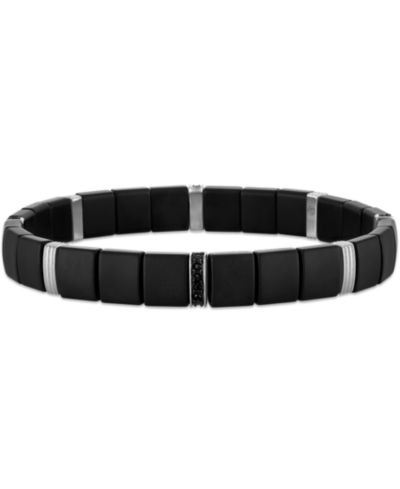 Мужской браслет Esquire Men's Jewelry из стерлингового серебра с керамическим ремешком