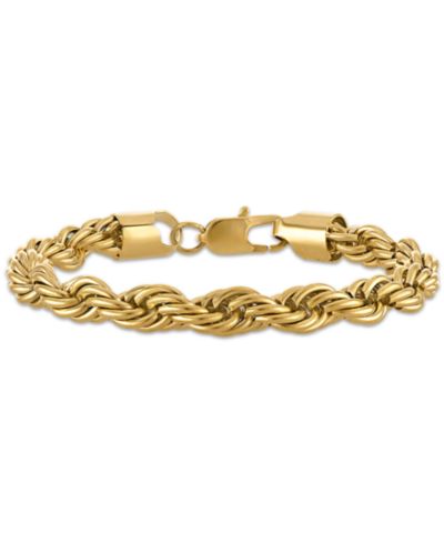 Esquire Men's Jewelry Rope Chain Bracelet in Stainless Steel