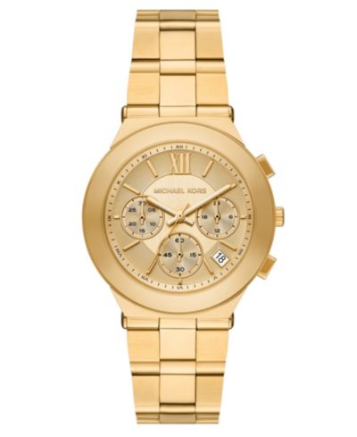 Michael Kors Женские часы Billie Quartz Chronograph, золотая нержавеющая сталь, 37mm