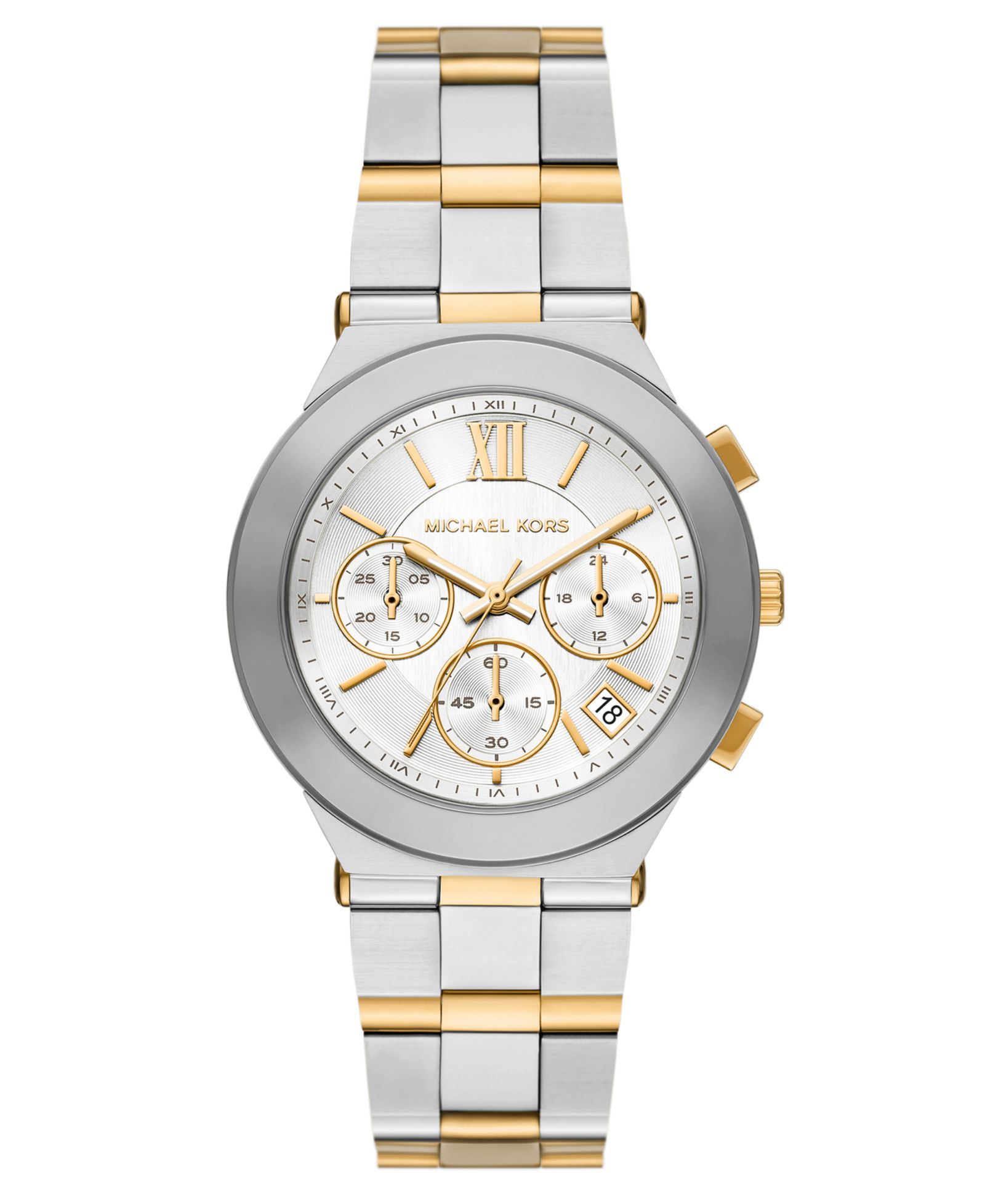 Michael Kors Женские двухцветные часы Billie Quartz Chronograph из нержавеющей стали, 37mm