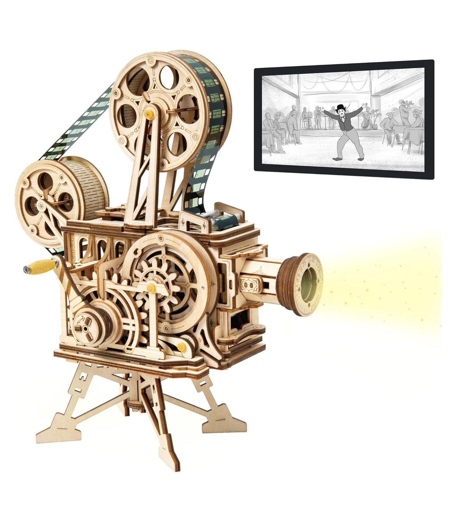 3D деревянный пазл Robotime Vitascope, механическая модель для взрослых, конструктор DIY
